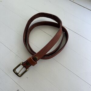 Bed Stu "Dylan" Skinny Brown leather belt Women’s Size S